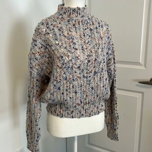 Topshop Mock Neck Knit Sweater